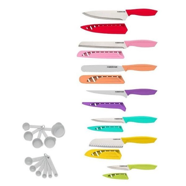 25-Pc. Kitchen Cutlery Set with Measuring Tools