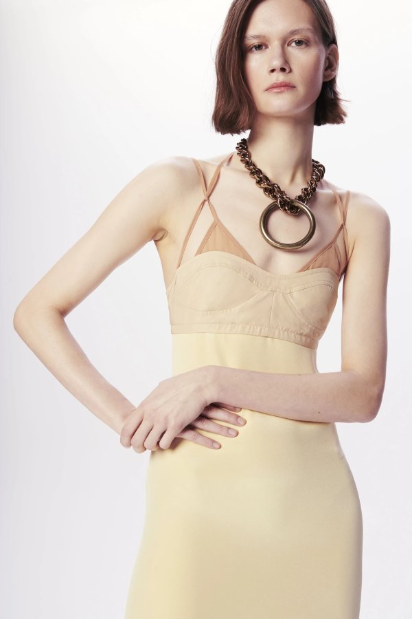 Double Layer Cami Dress in Banana