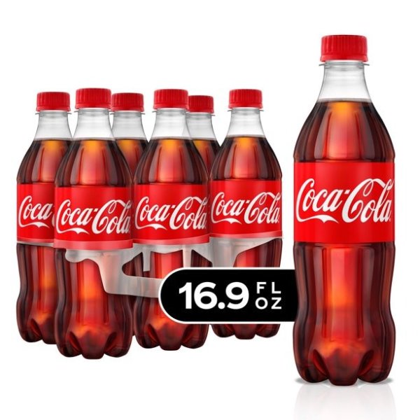 可乐 16.9 oz, 6瓶