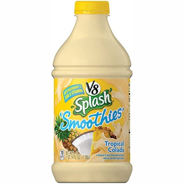 Splash Smoothies Tropical Colada, 46 oz. Bottle (Pack of 6)