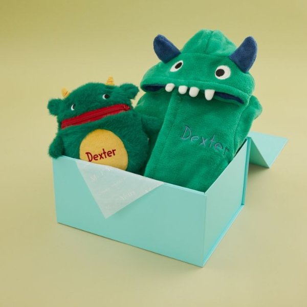 Personalized Little Monster Gift Set Welcome %1