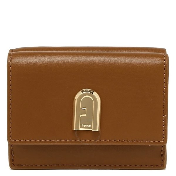 1927 Tri-fold Leather Wallet In Cognac H