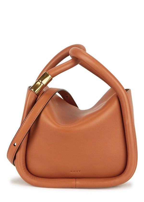 Wonton 20 brown leather top handle bag