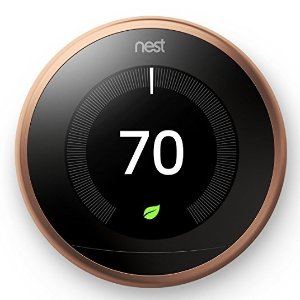 NestLearning Thermostat, Easy Temperature Control for Every Room in Your House, Copper (Third Generation), Works with Alexa