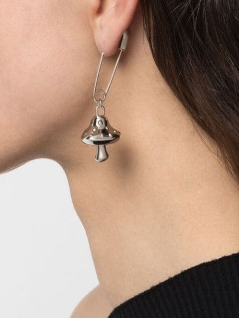 single mushroom-charm earring
