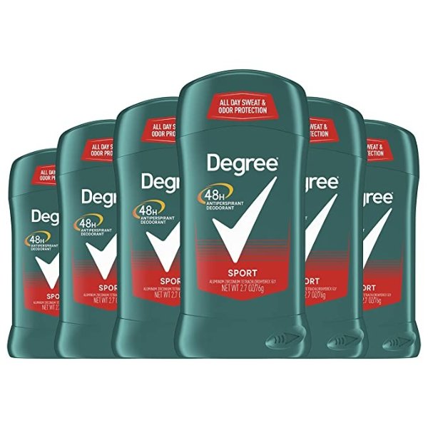 Men Original Protection Antiperspirant Deodorant 48-Hour Sweat and Odor Protection Sport Antiperspirant For Men 2.7 oz, Pack of 6