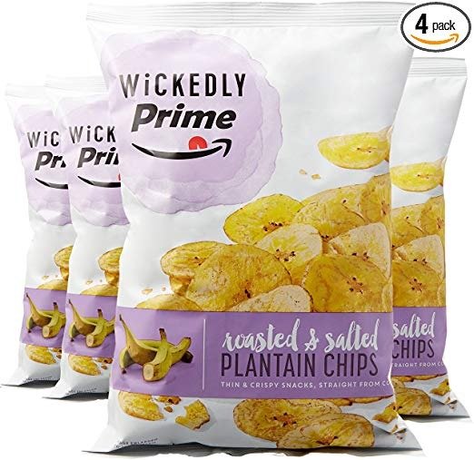 Plantain Chips, Roasted & Salted, 12 Ounce (Pack of 4)