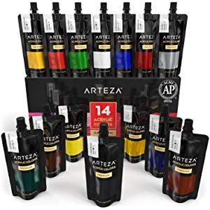 Today Only: Arteza Acrylic Paints and Real Brush Pens
