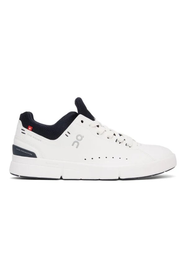 White & Navy 'The Roger' Advantage Sneakers