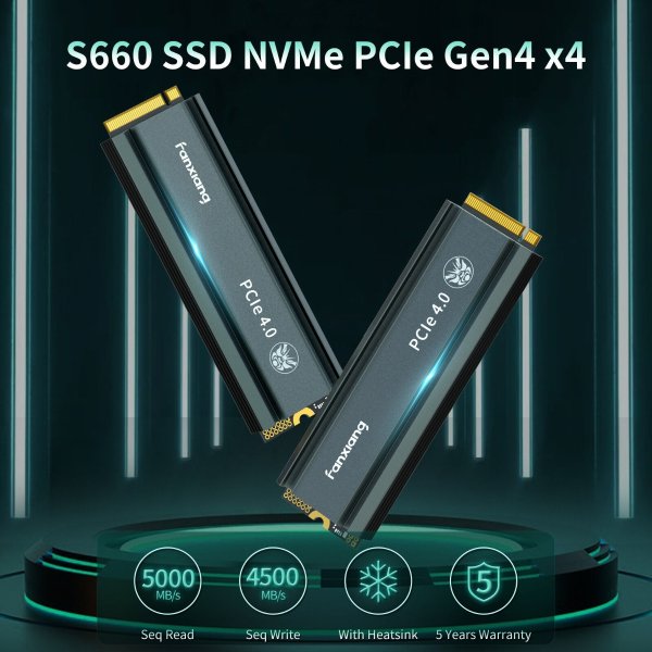 S660 M.2 2280 1TB NVMe PCIe 4.0 Gen 4x4 Internal SSD For PS5 4800MB/S
