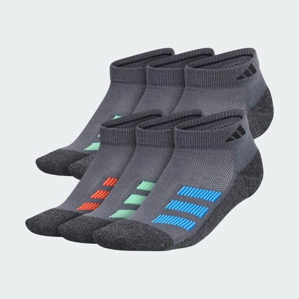 Cushioned Angle Stripe Low-Cut Socks 6 Pairs