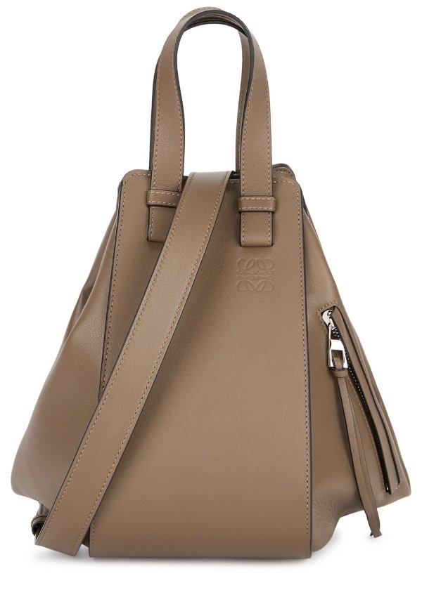 Hammock small taupe leather shoulder bag