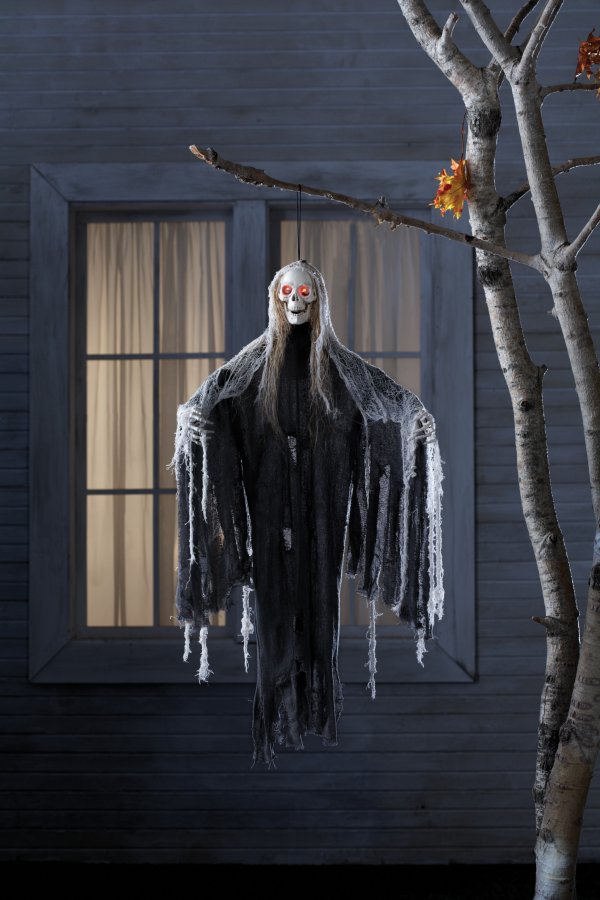 Animated Slashing Reaper Outdoor Halloween Decor, 36 in