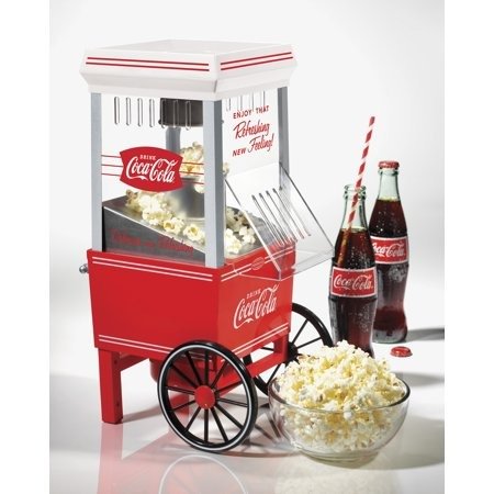 Nostalgia OFP501COKE Coca-Cola 12-Cup Hot Air Electric Popcorn Maker