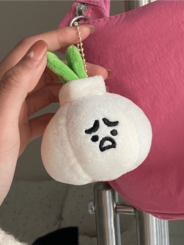 New Arrivals Creative Garlic Plush Keychain With Funny Facial Expression | SHEIN USA