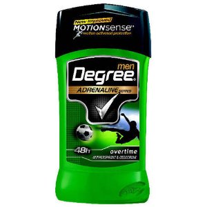Degree Adrenaline Series Motionsense Anti-Perspirant Men Deodorant Overtime, 6 Packs of 2.7 OZ