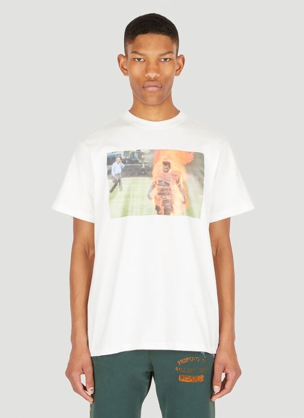 Man On Fire T-Shirt in White
