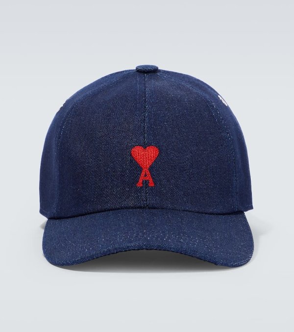 Logo denim baseball cap