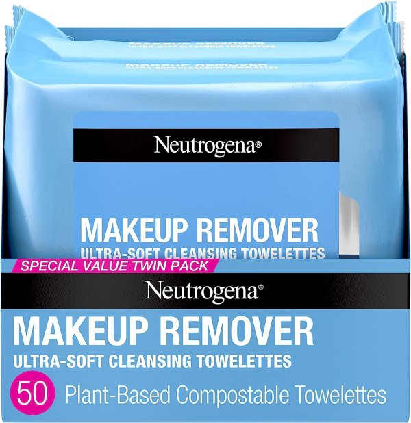 Cleansing Makeup Remover Face Wipes, Twin Pack