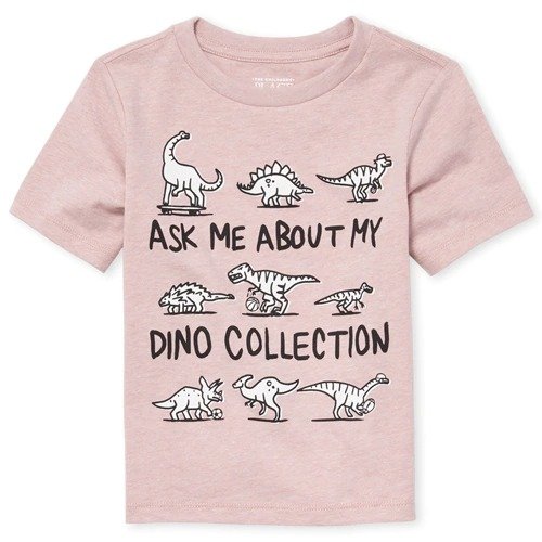 Baby And Toddler Boys Short Sleeve 'Dino Collection' Graphic Tee