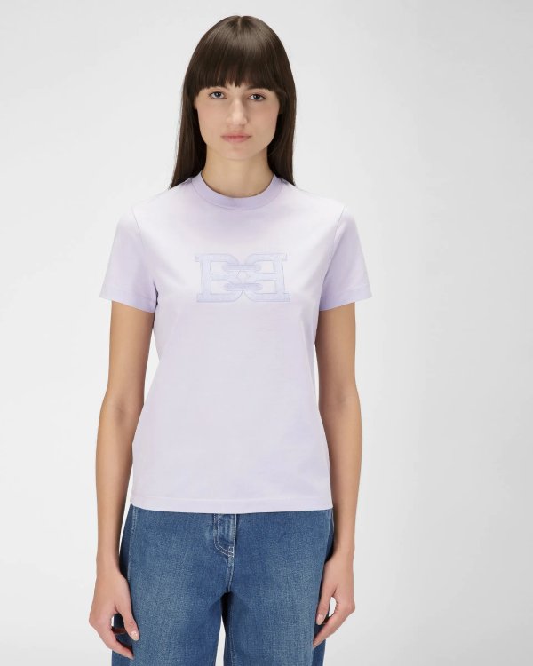 Organic Cotton T-Shirt In Lilac