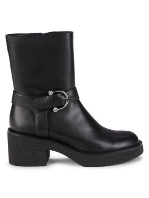 Buckle Leather Boots