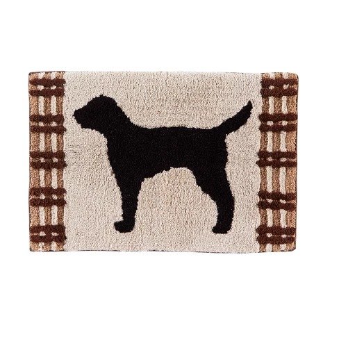 20" x 30" Adirondack Dogs bath rugs and mats Beige - Saturday Knight Ltd.