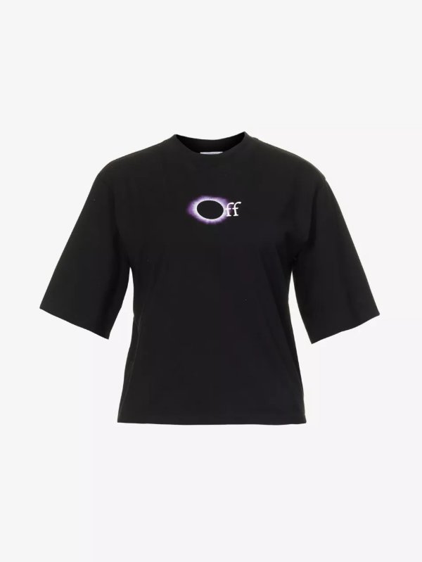 OFF-WHITE C/O VIRGIL ABLOHEclipse logo-print cotton T-shirt