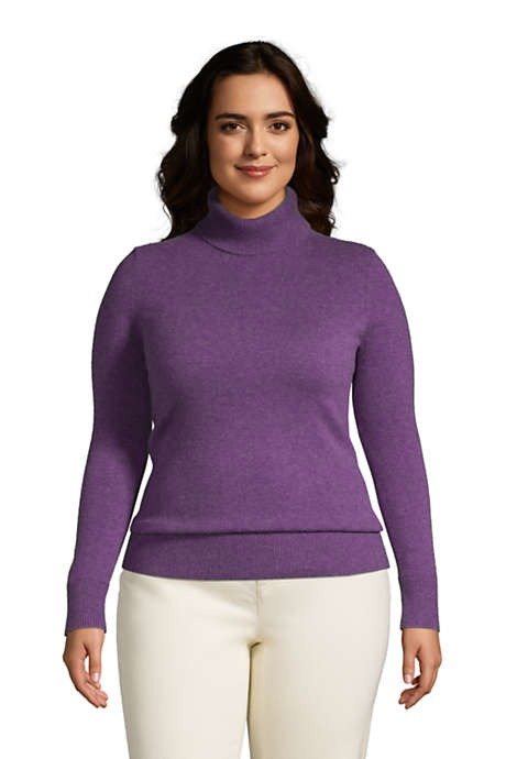 Women's Plus Size Cashmere Turtleneck Sweater