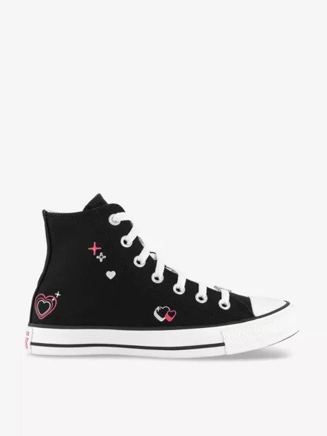 CONVERSEAll Star Hi heart-embellished canvas high-top trainers