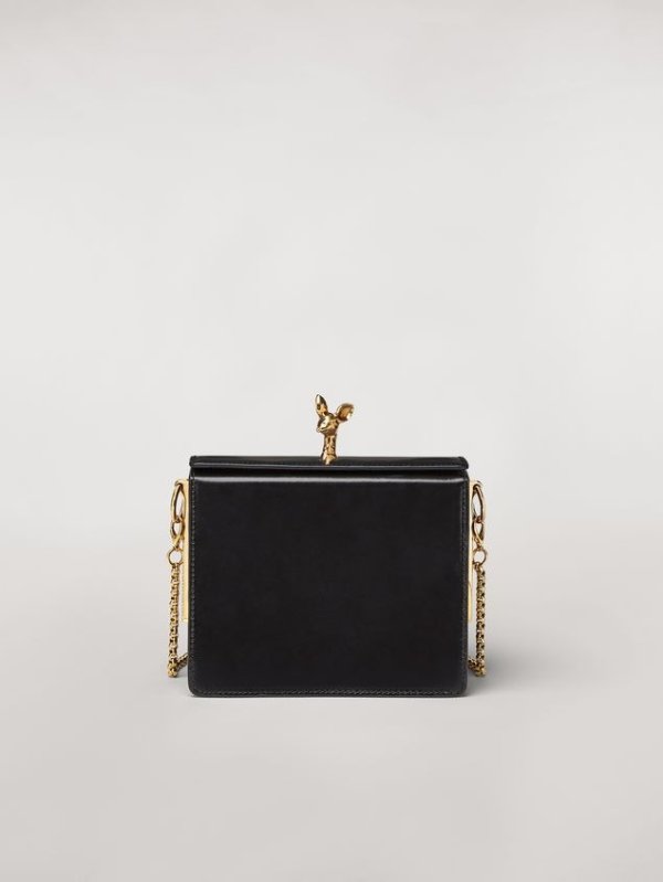 FAWN Bag In Shiny Calfskin Black from the Marni Fall/Winter 2019 collection | Marni Online Store