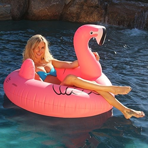Flamingo Pool Float Party Tube, Inflatable Rafts for Kids & Adults