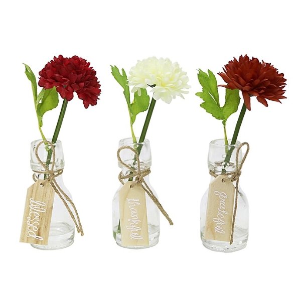 Bee & Willow™ Harvest Blossom Tablescape Flower in Decorative Jar | Bed Bath & Beyond