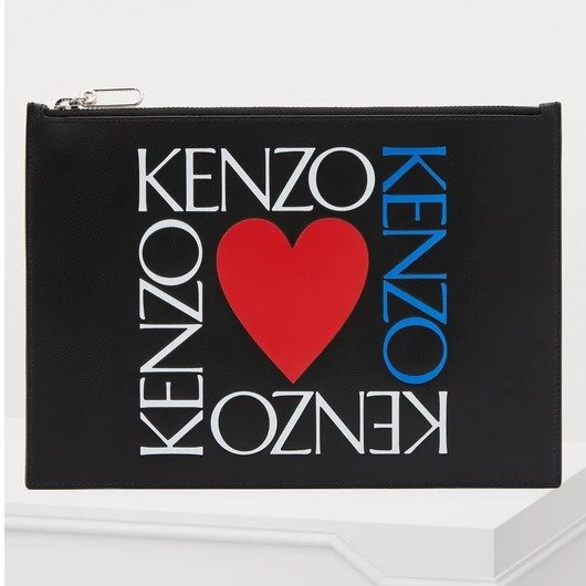 Logo and heart pouch