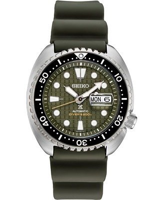 Men's Automatic Prospex King Turtle Green Silicone Strap Watch 45mm - A Special Edition