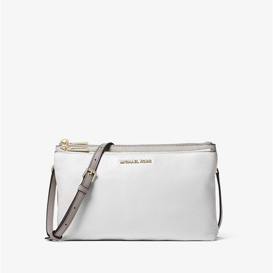 Adele Color-Block Pebbled Leather Crossbody
