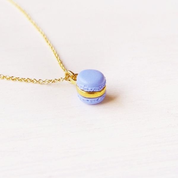 Mini Purple Macaron Necklace from Apollo Box