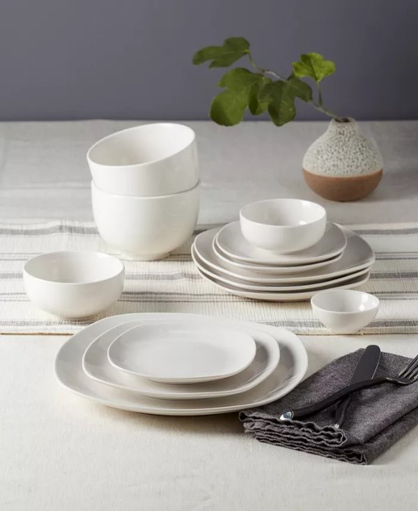 Inspiration by Denmark Soft Square 42-Pc. Dinnerware Set, Service for 6