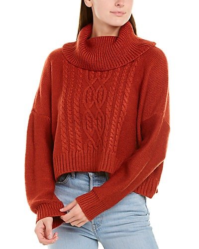 Cowl Neck Wool-Blend Sweater