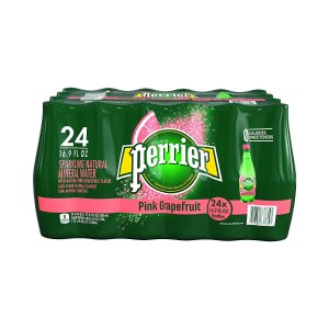 Perrier Sparkling Natural Mineral Water, Pink Grapefruit 16.9-ounce plastic bottles (Pack of 24)