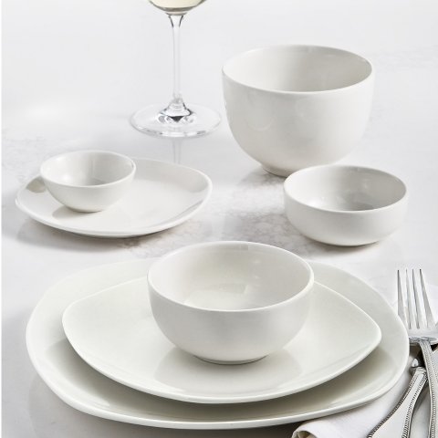 Tabletops UnlimitedInspiration by Denmark Soft Square 42 Pc. Dinnerware Set, Service for 6