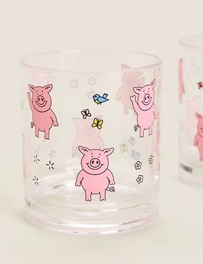 小猪玻璃杯 4个