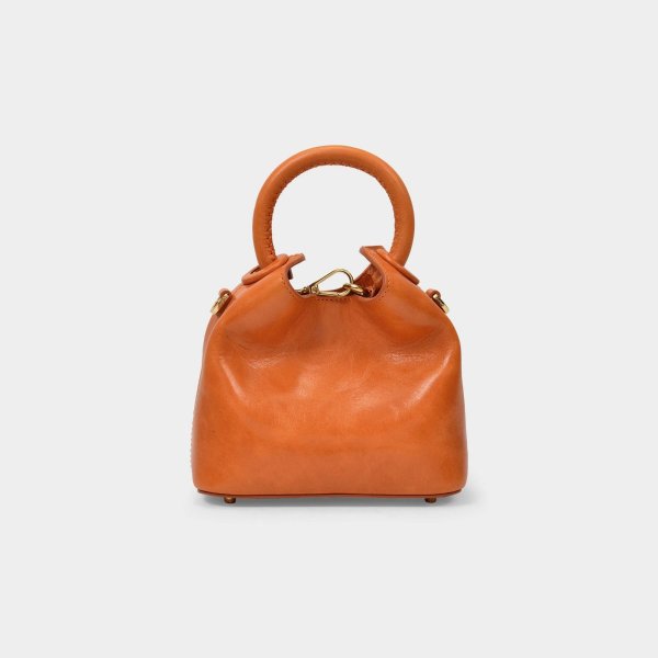 Madeleine Bag in Orange Vintage Effect Leather