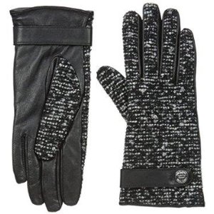 Calvin Klein Women's Lurex Tweed Leather Glove