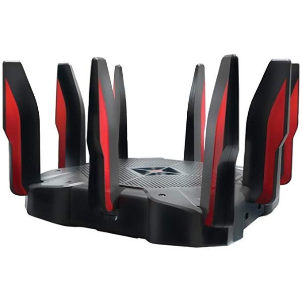 AC5400 Tri Band Gaming Router – MU-MIMO, 1.8GHz Quad-Core 64-bit CPU, Game First Priority, Link Aggregation, 16GB Storage, Airtime Fairness, Secured Wifi, Works with Alexa(Archer C5400X)