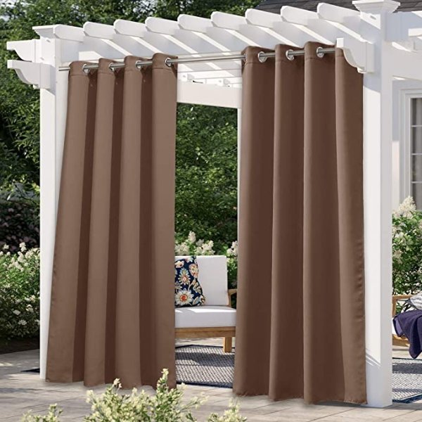 Outdoor Curtains for Patio Waterproof Extra Long W52 x L108