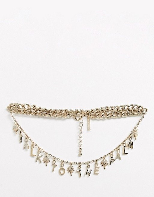 Skinny Dip Gold Multi-Layer Choker Necklace In Gold | ASOS
