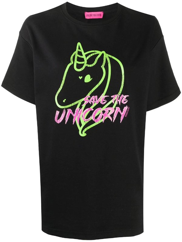 Save the Unicorn graphic print T-shirt