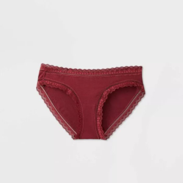 Women's Cotton Bikini Underwear with Lace - Auden&#153;