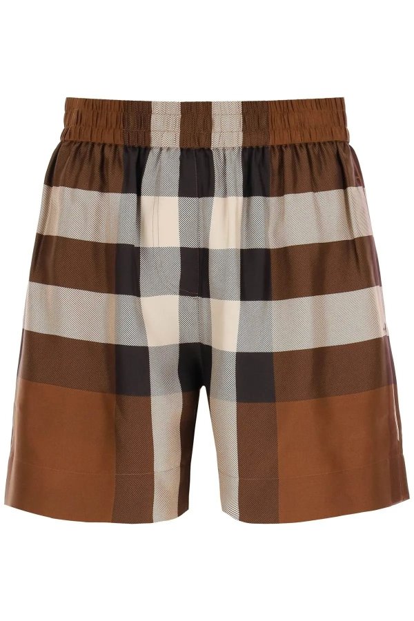 Exploded check silk shorts Burberry
